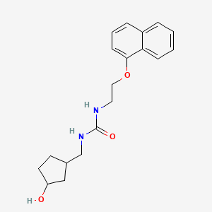 molecular formula C19H24N2O3 B7633849 1-[(3-Hydroxycyclopentyl)methyl]-3-(2-naphthalen-1-yloxyethyl)urea 