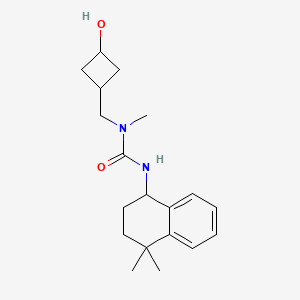 molecular formula C19H28N2O2 B7633854 3-(4,4-dimethyl-2,3-dihydro-1H-naphthalen-1-yl)-1-[(3-hydroxycyclobutyl)methyl]-1-methylurea 