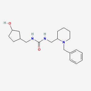 molecular formula C20H31N3O2 B7633878 1-[(1-Benzylpiperidin-2-yl)methyl]-3-[(3-hydroxycyclopentyl)methyl]urea 