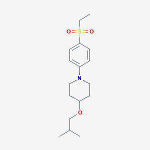 molecular formula C17H27NO3S B7633903 1-(4-Ethylsulfonylphenyl)-4-(2-methylpropoxy)piperidine 