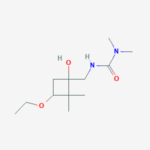 molecular formula C12H24N2O3 B7633950 3-[(3-Ethoxy-1-hydroxy-2,2-dimethylcyclobutyl)methyl]-1,1-dimethylurea 
