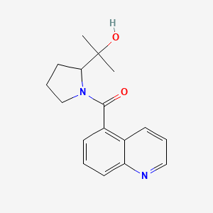 molecular formula C17H20N2O2 B7633974 [2-(2-Hydroxypropan-2-yl)pyrrolidin-1-yl]-quinolin-5-ylmethanone 