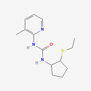 molecular formula C14H21N3OS B7633983 1-(2-Ethylsulfanylcyclopentyl)-3-(3-methylpyridin-2-yl)urea 