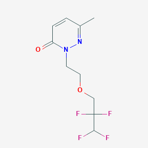 molecular formula C10H12F4N2O2 B7634031 6-Methyl-2-[2-(2,2,3,3-tetrafluoropropoxy)ethyl]pyridazin-3-one 