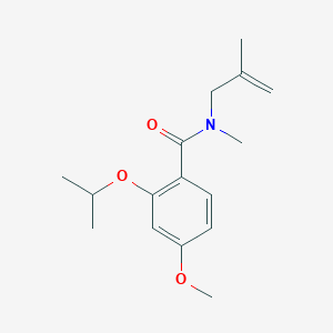 molecular formula C16H23NO3 B7634091 4-methoxy-N-methyl-N-(2-methylprop-2-enyl)-2-propan-2-yloxybenzamide 