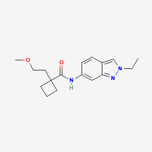 molecular formula C17H23N3O2 B7634118 N-(2-ethylindazol-6-yl)-1-(2-methoxyethyl)cyclobutane-1-carboxamide 