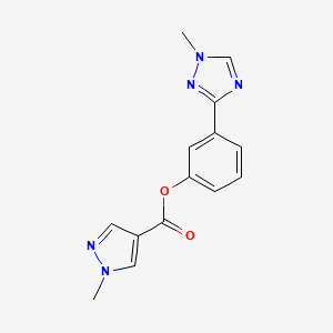 molecular formula C14H13N5O2 B7634173 [3-(1-Methyl-1,2,4-triazol-3-yl)phenyl] 1-methylpyrazole-4-carboxylate 