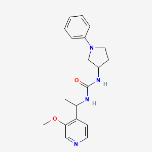 molecular formula C19H24N4O2 B7634274 1-[1-(3-Methoxypyridin-4-yl)ethyl]-3-(1-phenylpyrrolidin-3-yl)urea 