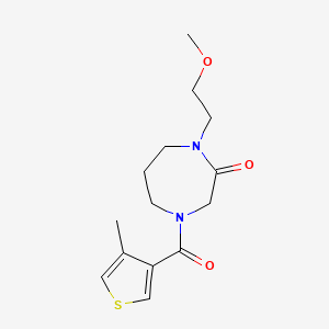 molecular formula C14H20N2O3S B7634293 1-(2-Methoxyethyl)-4-(4-methylthiophene-3-carbonyl)-1,4-diazepan-2-one 