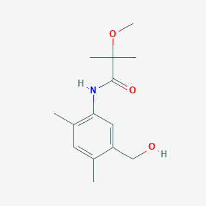 molecular formula C14H21NO3 B7634300 N-[5-(hydroxymethyl)-2,4-dimethylphenyl]-2-methoxy-2-methylpropanamide 