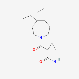 molecular formula C16H28N2O2 B7634301 1-(4,4-diethylazepane-1-carbonyl)-N-methylcyclopropane-1-carboxamide 