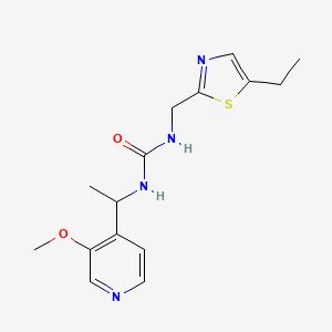 molecular formula C15H20N4O2S B7634313 1-[(5-Ethyl-1,3-thiazol-2-yl)methyl]-3-[1-(3-methoxypyridin-4-yl)ethyl]urea 