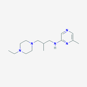molecular formula C15H27N5 B7634326 N-[3-(4-ethylpiperazin-1-yl)-2-methylpropyl]-6-methylpyrazin-2-amine 