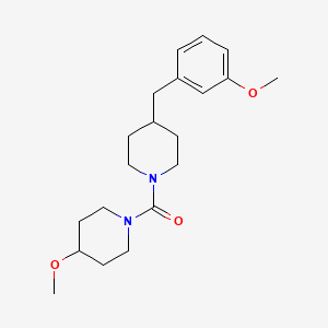 molecular formula C20H30N2O3 B7634354 [4-[(3-Methoxyphenyl)methyl]piperidin-1-yl]-(4-methoxypiperidin-1-yl)methanone 