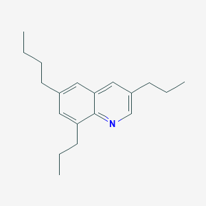 molecular formula C19H27N B076344 6-Butyl-3,8-dipropylquinoline CAS No. 10371-98-9