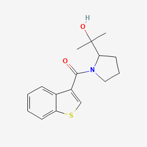 molecular formula C16H19NO2S B7634403 1-Benzothiophen-3-yl-[2-(2-hydroxypropan-2-yl)pyrrolidin-1-yl]methanone 