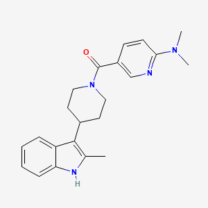 molecular formula C22H26N4O B7634412 [6-(dimethylamino)pyridin-3-yl]-[4-(2-methyl-1H-indol-3-yl)piperidin-1-yl]methanone 