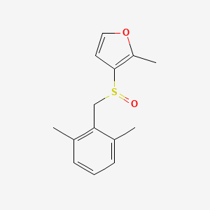molecular formula C14H16O2S B7634431 3-[(2,6-Dimethylphenyl)methylsulfinyl]-2-methylfuran 