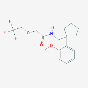 molecular formula C17H22F3NO3 B7634507 N-[[1-(2-methoxyphenyl)cyclopentyl]methyl]-2-(2,2,2-trifluoroethoxy)acetamide 