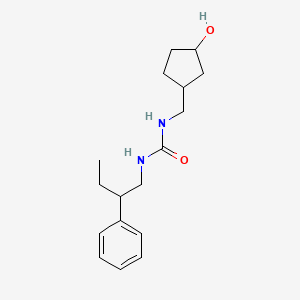 molecular formula C17H26N2O2 B7634508 1-[(3-Hydroxycyclopentyl)methyl]-3-(2-phenylbutyl)urea 