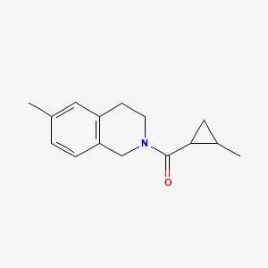 molecular formula C15H19NO B7634540 (2-methylcyclopropyl)-(6-methyl-3,4-dihydro-1H-isoquinolin-2-yl)methanone 