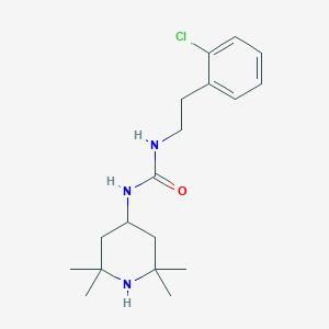 molecular formula C18H28ClN3O B7634589 1-[2-(2-Chlorophenyl)ethyl]-3-(2,2,6,6-tetramethylpiperidin-4-yl)urea 