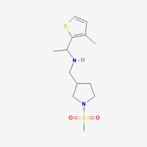 molecular formula C13H22N2O2S2 B7634628 N-[(1-methylsulfonylpyrrolidin-3-yl)methyl]-1-(3-methylthiophen-2-yl)ethanamine 