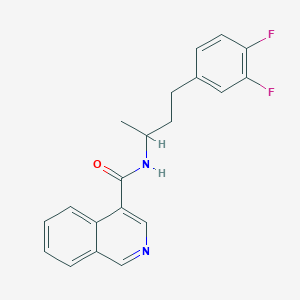 N-[4-(3,4-difluorophenyl)butan-2-yl]isoquinoline-4-carboxamide