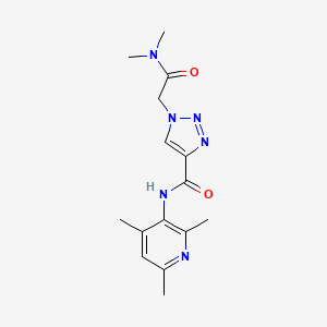 molecular formula C15H20N6O2 B7634648 1-[2-(dimethylamino)-2-oxoethyl]-N-(2,4,6-trimethylpyridin-3-yl)triazole-4-carboxamide 