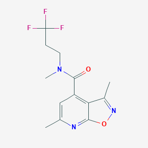 N,3,6-trimethyl-N-(3,3,3-trifluoropropyl)-[1,2]oxazolo[5,4-b]pyridine-4-carboxamide