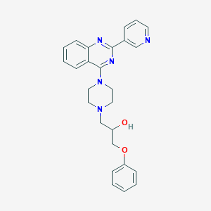molecular formula C26H27N5O2 B7634669 1-Phenoxy-3-[4-(2-pyridin-3-ylquinazolin-4-yl)piperazin-1-yl]propan-2-ol 