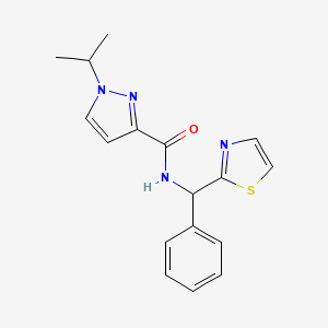 N-[phenyl(1,3-thiazol-2-yl)methyl]-1-propan-2-ylpyrazole-3-carboxamide