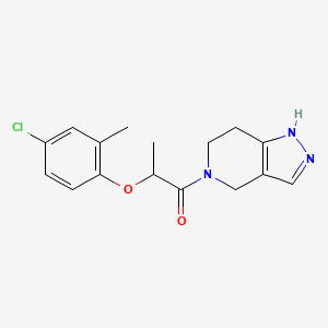 molecular formula C16H18ClN3O2 B7634766 2-(4-Chloro-2-methylphenoxy)-1-(1,4,6,7-tetrahydropyrazolo[4,3-c]pyridin-5-yl)propan-1-one 