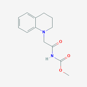 molecular formula C13H16N2O3 B7634853 methyl N-[2-(3,4-dihydro-2H-quinolin-1-yl)acetyl]carbamate 