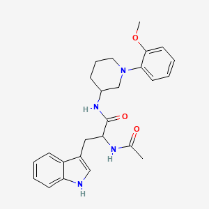 molecular formula C25H30N4O3 B7634857 2-acetamido-3-(1H-indol-3-yl)-N-[1-(2-methoxyphenyl)piperidin-3-yl]propanamide 