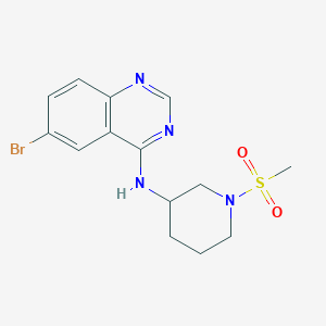 molecular formula C14H17BrN4O2S B7634881 6-bromo-N-(1-methylsulfonylpiperidin-3-yl)quinazolin-4-amine 