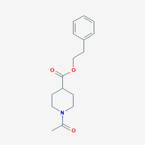 molecular formula C16H21NO3 B7634892 2-Phenylethyl 1-acetylpiperidine-4-carboxylate 