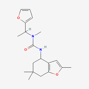 1-[1-(furan-2-yl)ethyl]-1-methyl-3-(2,6,6-trimethyl-5,7-dihydro-4H-1-benzofuran-4-yl)urea