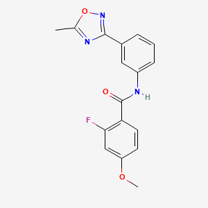 2-fluoro-4-methoxy-N-[3-(5-methyl-1,2,4-oxadiazol-3-yl)phenyl]benzamide