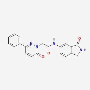 molecular formula C20H16N4O3 B7635091 N-(3-oxo-1,2-dihydroisoindol-5-yl)-2-(6-oxo-3-phenylpyridazin-1-yl)acetamide 