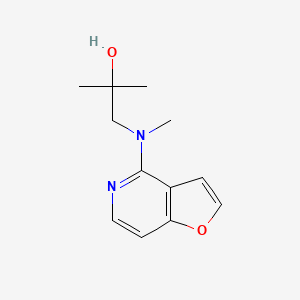 molecular formula C12H16N2O2 B7635124 1-[Furo[3,2-c]pyridin-4-yl(methyl)amino]-2-methylpropan-2-ol 