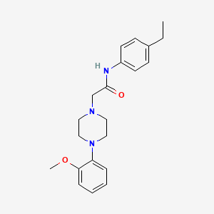 molecular formula C21H27N3O2 B7635175 N-(4-ethylphenyl)-2-[4-(2-methoxyphenyl)piperazin-1-yl]acetamide 