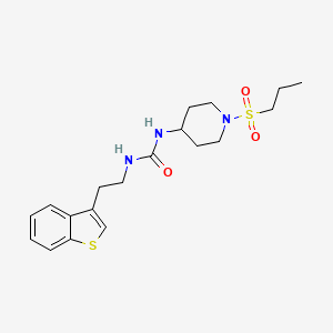 molecular formula C19H27N3O3S2 B7635268 1-[2-(1-Benzothiophen-3-yl)ethyl]-3-(1-propylsulfonylpiperidin-4-yl)urea 