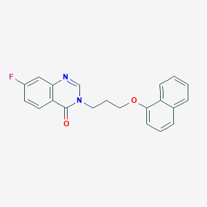 molecular formula C21H17FN2O2 B7635368 7-Fluoro-3-(3-naphthalen-1-yloxypropyl)quinazolin-4-one 