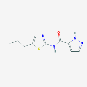 molecular formula C10H12N4OS B7635484 N-(5-propyl-1,3-thiazol-2-yl)-1H-pyrazole-5-carboxamide 