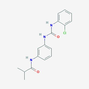 molecular formula C17H18ClN3O2 B7635519 N-[3-[(2-chlorophenyl)carbamoylamino]phenyl]-2-methylpropanamide 