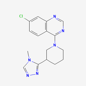 molecular formula C16H17ClN6 B7635533 7-Chloro-4-[3-(4-methyl-1,2,4-triazol-3-yl)piperidin-1-yl]quinazoline 