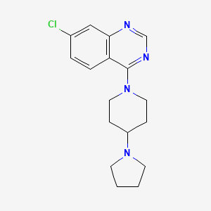 molecular formula C17H21ClN4 B7635543 7-Chloro-4-(4-pyrrolidin-1-ylpiperidin-1-yl)quinazoline 