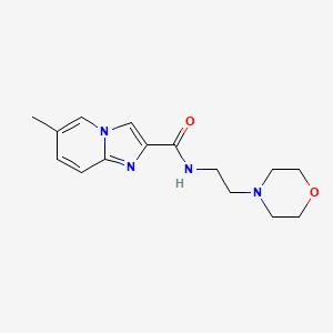 molecular formula C15H20N4O2 B7635610 6-methyl-N-(2-morpholin-4-ylethyl)imidazo[1,2-a]pyridine-2-carboxamide 