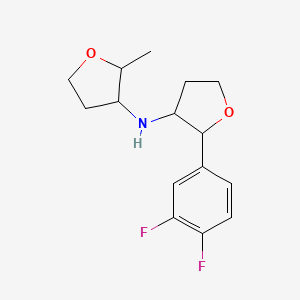 molecular formula C15H19F2NO2 B7635641 N-[2-(3,4-difluorophenyl)oxolan-3-yl]-2-methyloxolan-3-amine 